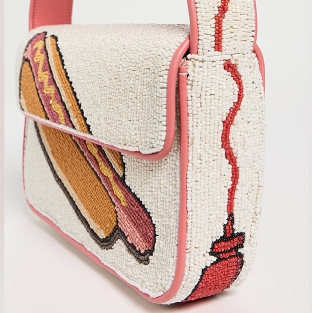 STAUD BEADED TOMMY BAG VIRAL DOG DAYS HOT DOG - Picture 5 of 13